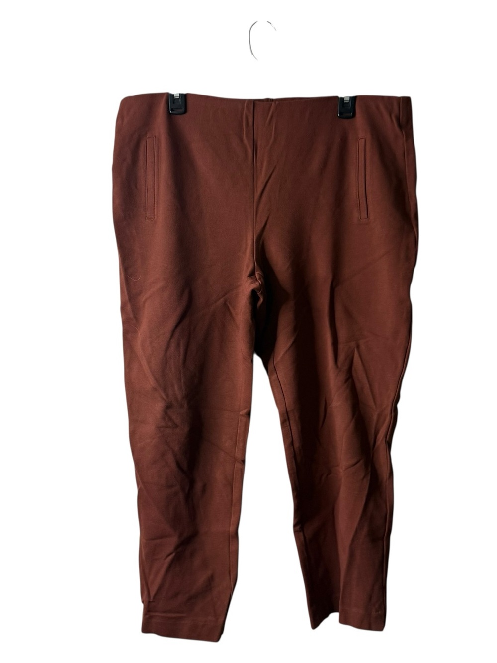 Chicos Burnt Orange Pull On Straight Leg Ponte Knit Pants 3